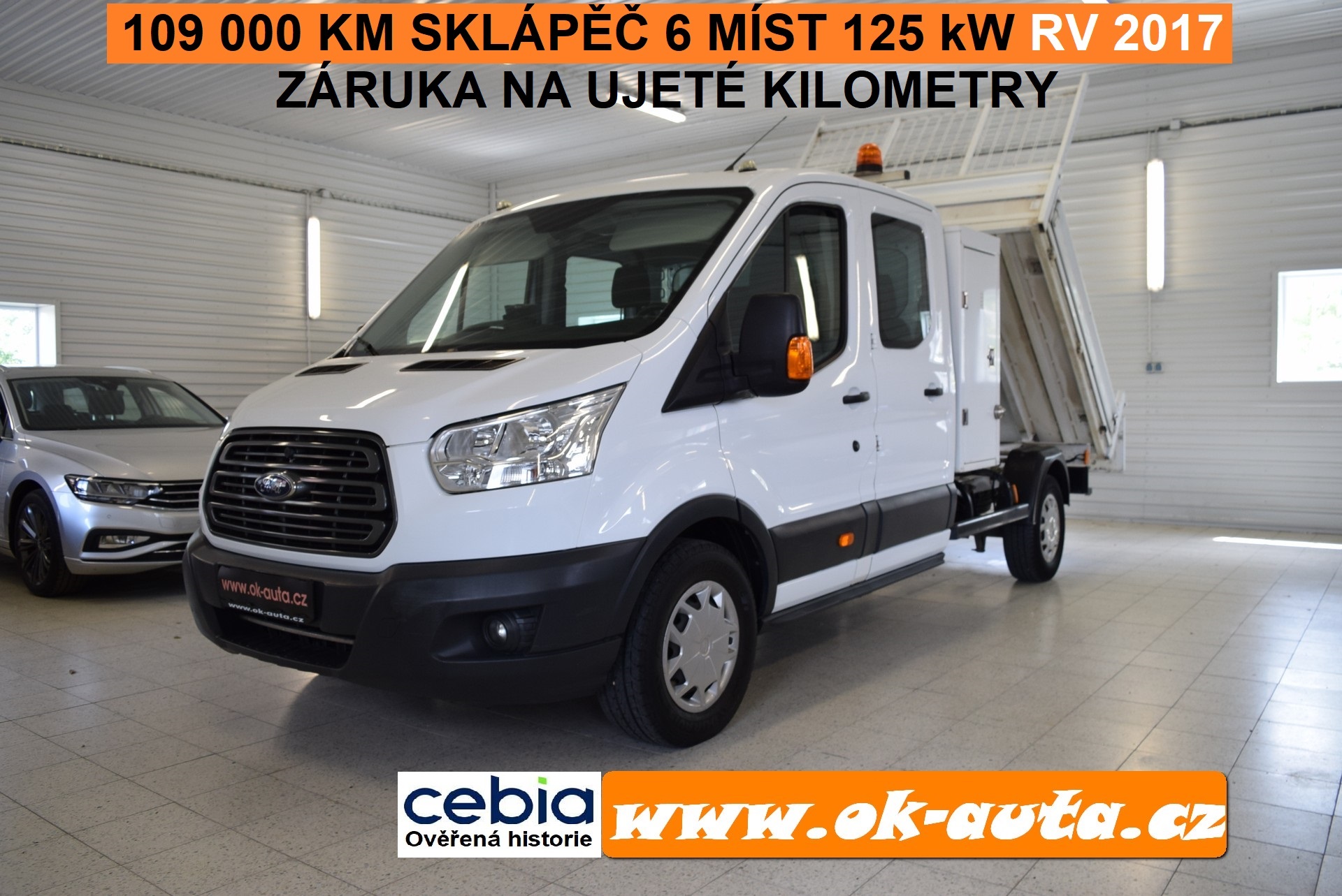 Ford Transit 2.0 TDCI Sklápěč 6 míst 12/2017